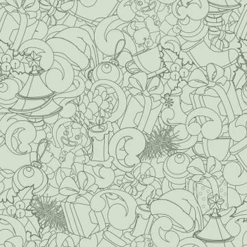 Christmas seamless, vector pattern Stock Illustration