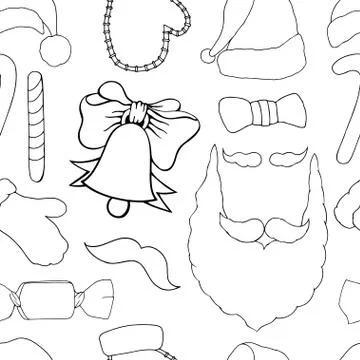 Christmas seamless vector pattern Illustrazione stock