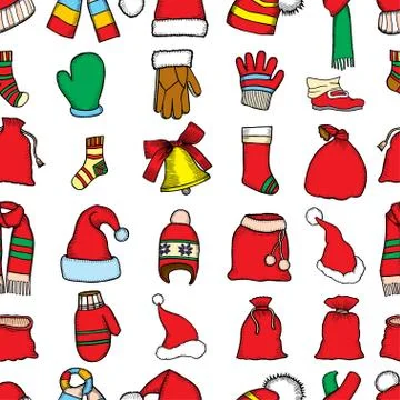 Christmas seamless vector pattern Illustrazione stock