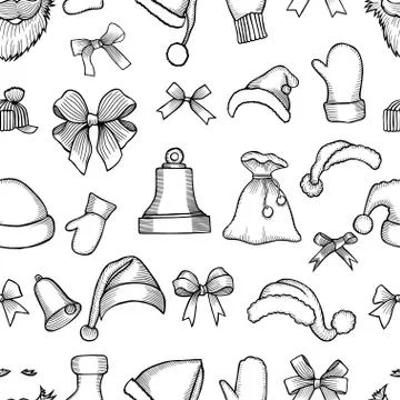 Christmas seamless vector pattern Stockillustratie