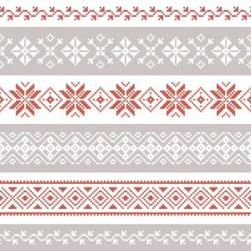 Christmas seamless vector pattern for print, web, and prints. Stock Illustration