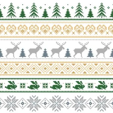 Christmas seamless vector pattern for print, web, and prints. Stock Illustration