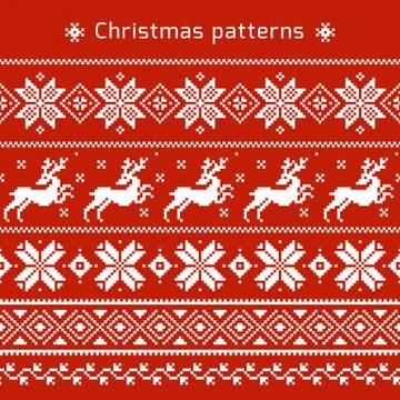 Christmas seamless vector pattern for print, web, and prints. Stock Illustration