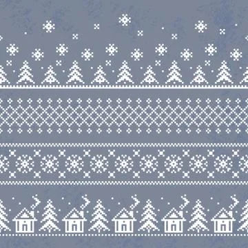 Christmas seamless vector pattern for print, web, and prints. Stock Illustration