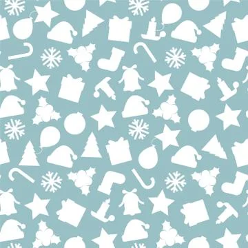 Christmas seamless vector pattern - xmas repetitive design 库存插图