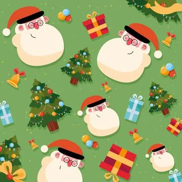 Christmas seasonal pattern Illustrazione stock