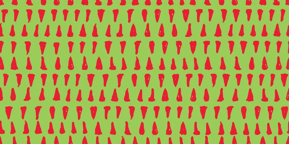 Christmas Seed Seamless Pattern with Red Hand Drawn Triangle Shapes 스톡 일러스트