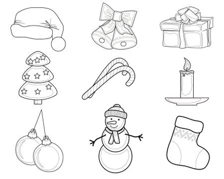 Christmas Set of characters Stock Illustration