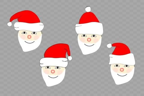 Christmas set of elements on a transparent background. Christmas collection Stock Illustration