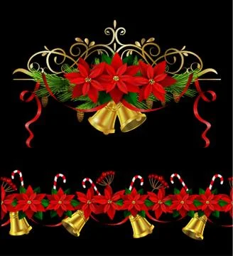 Christmas set elements for your designs Illustrazione stock