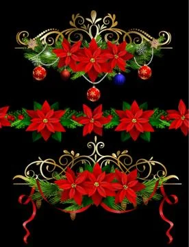 Christmas set elements for your designs 库存插图