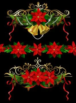 Christmas set elements for your designs 库存插图