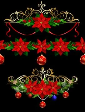 Christmas set elements for your designs 스톡 일러스트