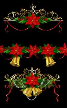 Christmas set elements for your designs 스톡 일러스트
