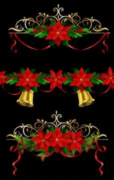 Christmas set elements for your designs 库存插图