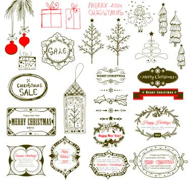 Christmas set Stock Illustration