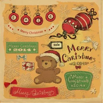 Christmas set Stock Illustration