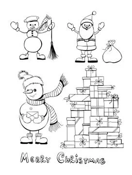 Christmas set イラスト素材