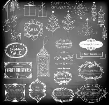 Christmas set Stock Illustration