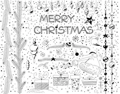 Christmas set Stock Illustration