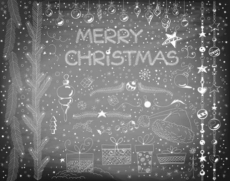 Christmas set Stock Illustration