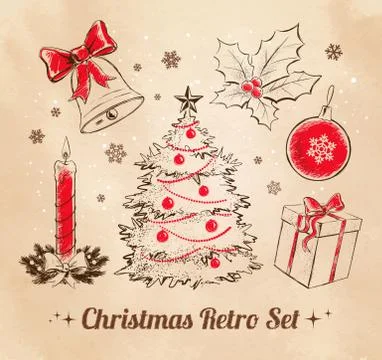 Christmas set Stock Illustration