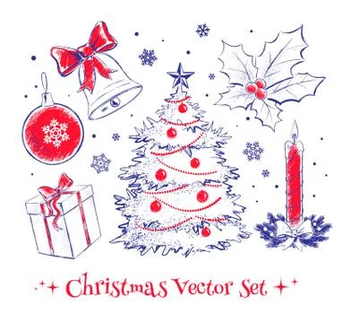 Christmas set Stock Illustration