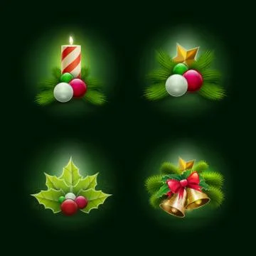 Christmas Set Stock Illustration