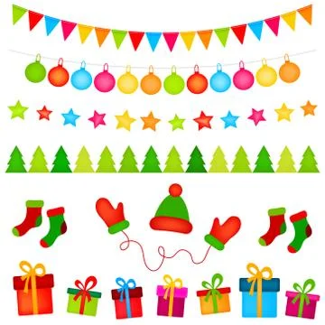 Christmas set Stock Illustration