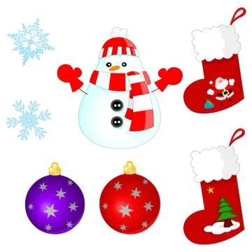 Christmas set Stock Illustration