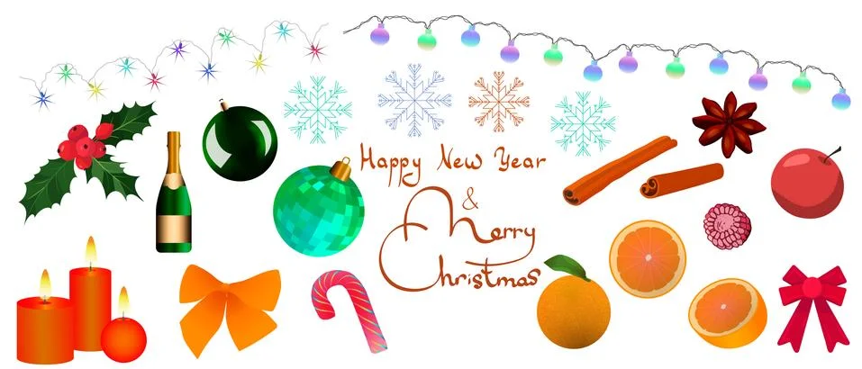 Christmas set Stock Illustration