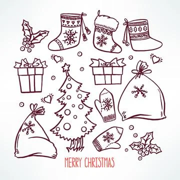 Christmas set Stock Illustration