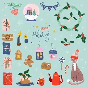 Christmas Set Stock Illustration
