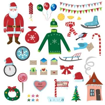 Christmas set, part two Stock Illustration