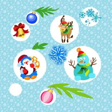 Christmas set vektor Stock Illustration