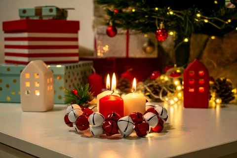 A Christmas setting 스톡 사진