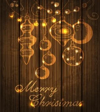 Christmas shining decorations Stock Illustration