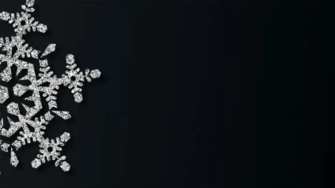 Christmas Shining silver texture Snowflake on the dark background . Looped Stock Footage 95749028