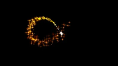 Christmas shiny glowing particles magic trail background. Stockbeeldmateriaal 337017820