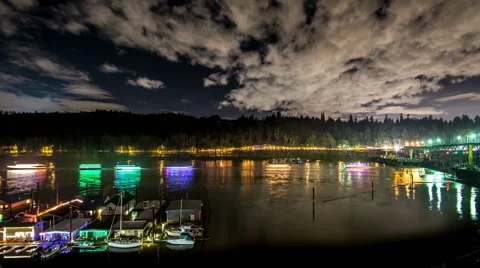 Christmas Ship Parade Time Lapse Stock Footage 45011409