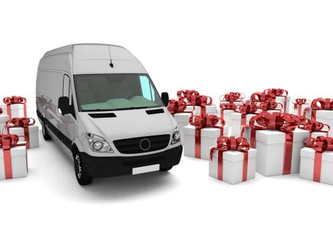 Christmas Shipment Illustrazione stock