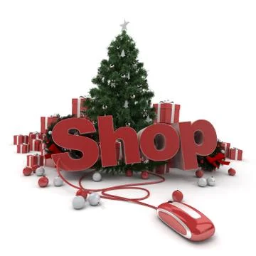 Christmas shop Stock Illustration