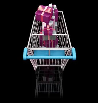 Christmas shopping Stock Illustration