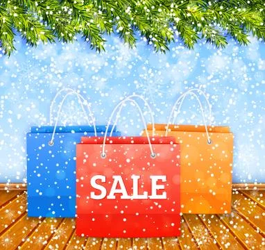 Christmas shopping vector Stock Illustration