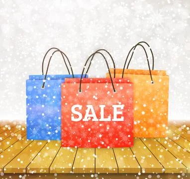 Christmas shopping vector Stock Illustration