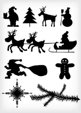 Christmas silhouette Stock Illustration
