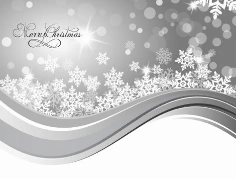 Christmas silver background Stock Illustration
