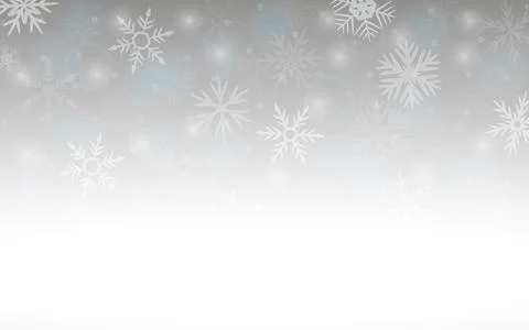Christmas silver background with snowflakes Stock Illustration