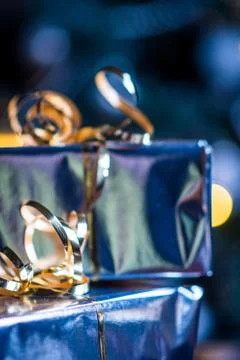 Christmas silver decorations Stock Photos