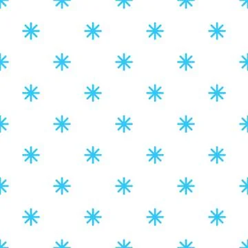 Christmas simple pattern. Seamless pattern with blue snowflakes on a white Stock Illustration